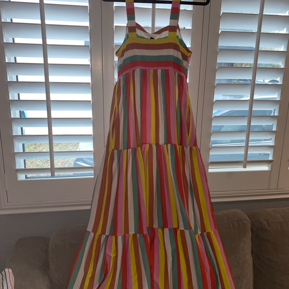 J. Crew Colorful Striped Maxi Dress NWT - has pockets!! - Picture 6 of 8